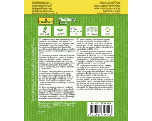 Kräutermischung Einjährig FloraSelf Samenfestes Saatgut Kräutersamen 4 Kräutermischung Einjährig FloraSelf Samenfestes Saatgut Kräutersamen – Bild 2