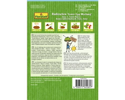 Gemüsesamen FloraSelf Floralie-Gärtnern Mit Kids Radieschen Bunt 'Easter Egg Mix' 4 Gemüsesamen FloraSelf Floralie-Gärtnern Mit Kids Radieschen Bunt 'Easter Egg Mix' – Bild 2