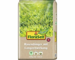 Rasen-Langzeitdünger FloraSelf Nature Rasendünger Mit Langzeitwirkung, Organischer Dünger 10 Kg 166 M²