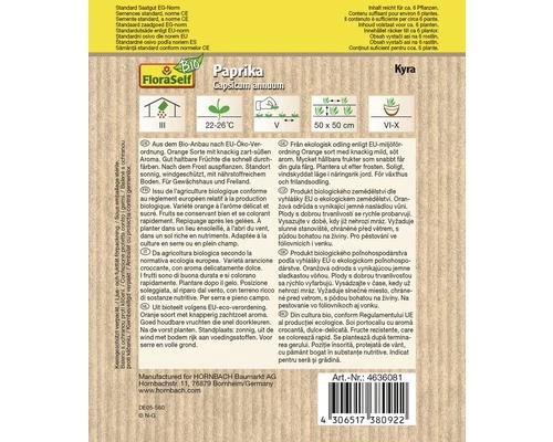 Bio Paprika 'Kyra' FloraSelf Bio Samenfestes Saatgut Gemüsesamen 4 Bio Paprika 'Kyra' FloraSelf Bio Samenfestes Saatgut Gemüsesamen – Bild 2