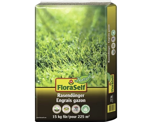 Rasendünger FloraSelf Nature Organischer Dünger 15 Kg 225 M² 3 Rasendünger FloraSelf Nature Organischer Dünger 15 Kg 225 M²