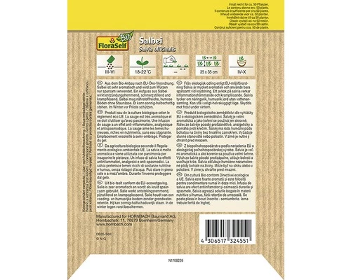 Bio Salbei 'Salina' FloraSelfBio Samenfestes Saatgut Kräutersamen 4 Bio Salbei 'Salina' FloraSelfBio Samenfestes Saatgut Kräutersamen – Bild 2