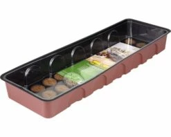 Zimmergewächshaus FloraSelf Fensterbank-Treibhaus 55x17x11 Cm Inkl. 36 Quelltabs Und Haube